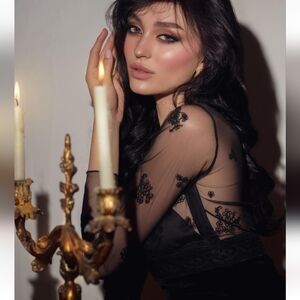 BNWT! Zara Velvet trim dress